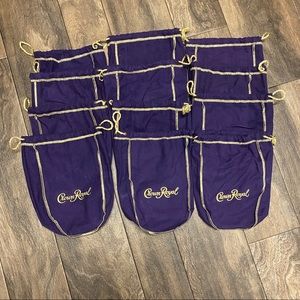 12 Crown royal bags 750ml bottles bags